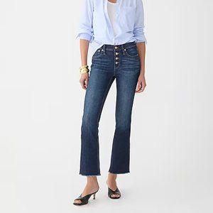 J.Crew 9" demi-boot crop jean in Dark Worn Wash